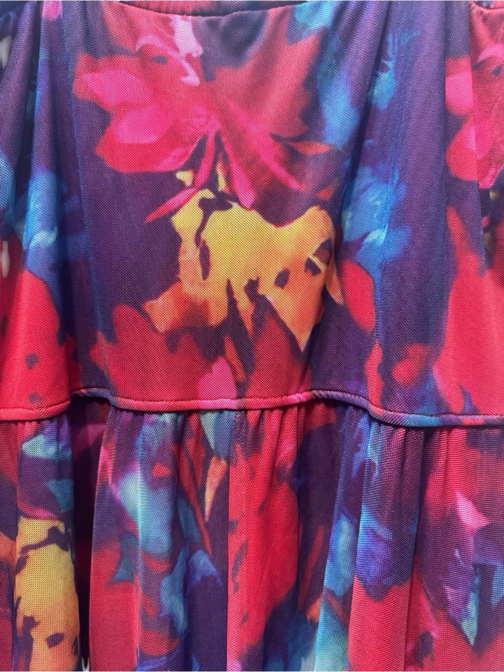 Sleeveless Floral Maxi Dress in Red and Purple - Picture 5 of 5